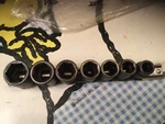 Mac Tools 7 Pc Set Xp Series 3/8" Drive 6pt Shallow Impact Socket. 3/8-3/4" Rail. Fixed Price $80.00.