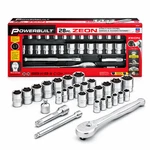 Powerbuilt 28 Piece 1/4 Inch & 3/8 Drive Zeon Socket Set -. Fixed Price $73.95.