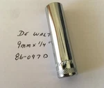 Dewalt 9mm X 1/4" Dr Deep Polished Chrome Socket 86-097d 6pt Free Shipping. Fixed Price $9.96.