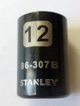 Stanley 12 Mm X 3/8" Standard Socket 86-307b Black Chrome 6 Pt Free Shipping. Fixed Price $9.96.