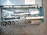 Swench 750 Impact Wrench W/extensions, Sockets, Box End Wrenches, Offsets, Case. Fixed Price $640.00.