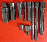 New Craftsman Tools 10 Piece Extension Reducer Adapter Spark Plug Set Gun Metal. Fixed Price $29.83.