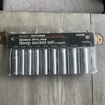 Sears Craftsman Usa 9 Piece Sae 3/8'' Drive Deep Socket Set 7/8 - 3/8 6 Point. Fixed Price $50.00.