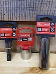 Craftsman Lot 3/8 Drive Slotted Bit, 22mm Standard, 11/16 Deep Well Metric/ Sae. Fixed Price $17.95.