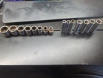 15pc Mac, Matco, Cornwell, 1/4 And 3/8 Metric Sae Sockets. Fixed Price $55.00.