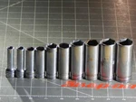 Snap On Sae 10pc 3/8" Drive Deep Socket Set 5/16" 7/8" 6pt Dr 211sfsy Minus 1/4. Fixed Price $111.59.