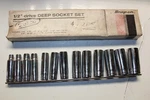 Snap-on Tools 313tsy 13 Pc 1/2" Drive 6-point Sae Deep Socket Set 3/8-1-1/8" Usa. Fixed Price $350.00.