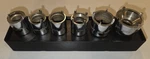 Metric Gridfinity 4x1 Organizer For -206ant Snap On Pass Thru Antenna Sockets. Fixed Price $20.00.