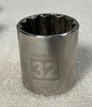 Craftsman Usa 32mm 12 Point 1/2" Drive Easy Read Socket. Fixed Price $9.99.