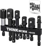 Thinkwork Impact Socket Adapter Set, 1/4" 3/8" 1/2" Drill Set Wit. Fixed Price $16.78.