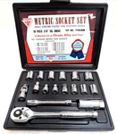 Indestro Metric Socket Set 18 Piece 3/8" Sq Drive 7786mm. Fixed Price $49.99.