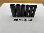 Snap-on Tools Usa New 6pc Sae 1/4" Drive 6 Point Deep Impact Socket Set 106simtm. Fixed Price $109.95.