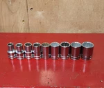 Blackhawk Usa 1/2" Dr Sae 9pc Socket Set 12pt 3/8"-7/8" Nos Vintage. Fixed Price $37.95.