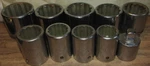 9 Napa 3/4" Drive 12-point Impact Sockets & Reducer, Sae 15/16" To 1 5/8", Used. Fixed Price $105.00.