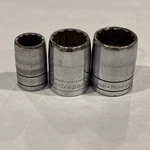 Sk Wayne Lot Of 3 Sockets 1/2 Drive 5/8, 7/8, 15/16 Usa 12 Pt Socket Set. Fixed Price $19.99.