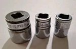 3pc Snap On 3/8" Dr 6 Pt Metric 12mm 14mm 19 Mm Flank Drive Shallow Socket Fsm. Fixed Price $45.00.
