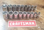 Craftsman 18 Pc 1/4" Drive Sae And Metric Mm Shallow Socket Set 6pt. Fixed Price $12.88.