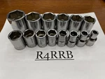 Snap-on Tools Usa New 14pc 1/2" Drive Sae Shallow Fdx Bonus Socket Set 313ytwy. Fixed Price $349.95.