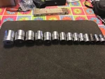 14 Pc Snap On Tools 1/2" Dr. 12 Pt. Socket Set 7/16 To 1-1/4 Sw141 - Sw401. Fixed Price $199.99.