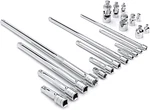 Gearwrench 20 Piece 1/4", 3/8", 1/2" Drive Extension Universal Joint And Adapter. Fixed Price $100.18.