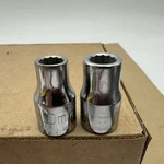 Craftsman 44232 44229 G 10mm 11mm 12 Point 1/2" Drive Shallow Socket Set Lot Usa. Fixed Price $11.95.