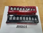 Snap-on Tools New 18pc 3/8" Drive Sae & Metric Chrome Low Profile Socket Sets. Fixed Price $349.95.