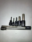 Lot Of 7 Snap On Tools Hex Key Sockets 3/8" Drive Allen Driver. Fixed Price $59.99.