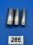 Blue-point By Snap-on - Lot Of 3 Deep Sockets,3/8" Drive,12pt, 3/4, 14mm, 1/2. Fixed Price $19.99.