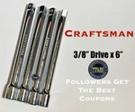 Bulk Of 4 Wholesale Craftsman Ratchet Extension Bar 3/8" Drive X 6" Cmmt44261. Fixed Price $17.09.