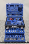 Kobalt Standard & Metric Polished Chrome Mechanics Tool Set, Missing 4 Sockets. Fixed Price $69.99.