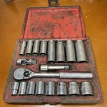 Mac Tools 3/8" Ratchet Socket Set Complete Except Extension Is Alltrade Box. Fixed Price $300.00.