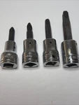 Snap On 3/8 Drive Phillips Head Sockets Fp32a Fp42b Fp22a Fpd22 Lot Of 4 Usa. Fixed Price $29.99.