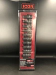 Icon Sae 3/8" Drive Impact Swivel Socket Set, 12 Piece Set 12us-12 #59745. Fixed Price $69.95.