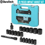 Duratech 1/2" Drive Impact Socket Set 20pcs Shallow Metric Bar Joints. Fixed Price $45.99.