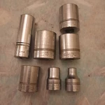 Vintage Williams Misc 3/8 Dr Sockets. 3/4 11/16 5/8 1/4 & 1/2 Deep. Usa.. Fixed Price $12.00.