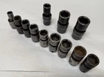 12 Pc Lot Matco Sae & Metric Impact Universal Swivel Socket 3/8 1/2' Drive. Fixed Price $225.00.
