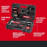 New 57-piece Mechanics Tool Set Sockets, Ratchet, Screwdrivers & Hand Tools. Fixed Price $143.49.