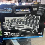 Power Torque 31 Piece 1/2 Drive Socket Set #gm4212. Fixed Price $79.98.