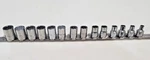 Williams 3/8" Dr. 12 Pt Shallow Sockets 19m Thru 6mm New 14 Pcs. Metric. Fixed Price $31.99.