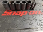 Snap On Tools 307sim - 1/2" Drive 7 Pc Sae 6pt Deep Impact Socket Set Free Ship. Fixed Price $279.00.