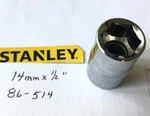 Stanley 14mm X 1/2" Dr Standard Chrome Socket 6 Pt # 86-514 Free Usa Shipping. Fixed Price $9.96.