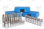 J&r Quality Tools 28pc Hex & Xzn 12 Point Mm Triple Square Spline Bit Socket Set. Fixed Price $54.95.