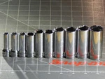 Snap On Sae 10pc 3/8" Drive Deep Socket Set 5/16" 7/8" 6pt 211sfsy Minus 1/4" Nl. Fixed Price $125.54.