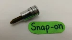 Snap-on Tools 3/8 Drive 1/4 Flat Tip Short Bit Socket Driver Usa F42e Nice!. Fixed Price $17.99.