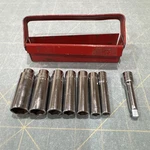 Mac Tools 7 Pc. 1/4" Drive 6-point Sae Deep Socket Set 9/16-1/4 Usa Made. Fixed Price $39.99.