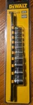 Dewalt 10pc 3/8" Drive Sae Socket Set Rail 1/4 13/16 Dwmt81546 New. Fixed Price $14.94.