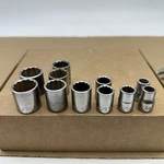 12 Pc Lot Set Craftsman Ee 3/8 Drive 12pt Sockets -13/16 Mix Vintage Usa. Fixed Price $18.95.