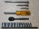 Snap On 1/4" Socket Set 5/32"-9/16" Sae Gm70s Ratchet Extensions Mixed Williams. Fixed Price $90.00.