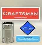 Craftsman 12pt Std. 1/2" In Drive Shallow Socket 18mm Cmmt44267 18 Mm. Fixed Price $7.86.