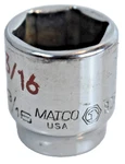 Matco Tools Usa B266a 13/16" Sae Shallow Socket 3/8" Drive 6 Point Chrome Finish. Fixed Price $9.99.